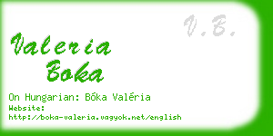 valeria boka business card